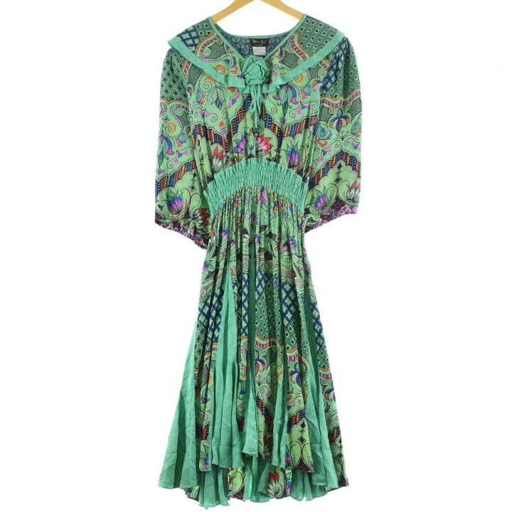 楽天市場】80年代 ダイアンフレイス Diane Freis 総柄 シルク 七分袖  