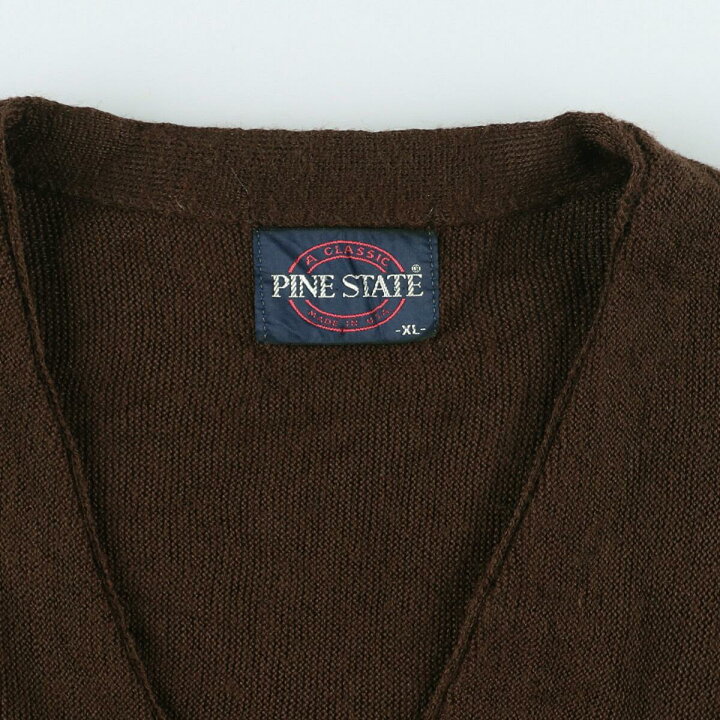 楽天市場】PINE STATE アクリルニットカーディガン USA製 メンズL 