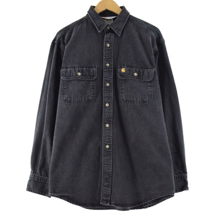 楽天市場】古着 90年代 カーハート Carhartt 長袖 ブラックデニム 