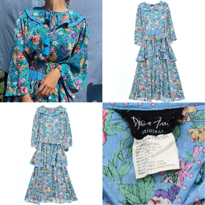 楽天市場】古着 80年代 diane freis ダイアン フレイス 花柄 長袖  