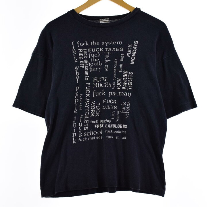 楽天市場】古着 90年代 K-TEX FUCK 総柄 プリントTシャツ カナダ製