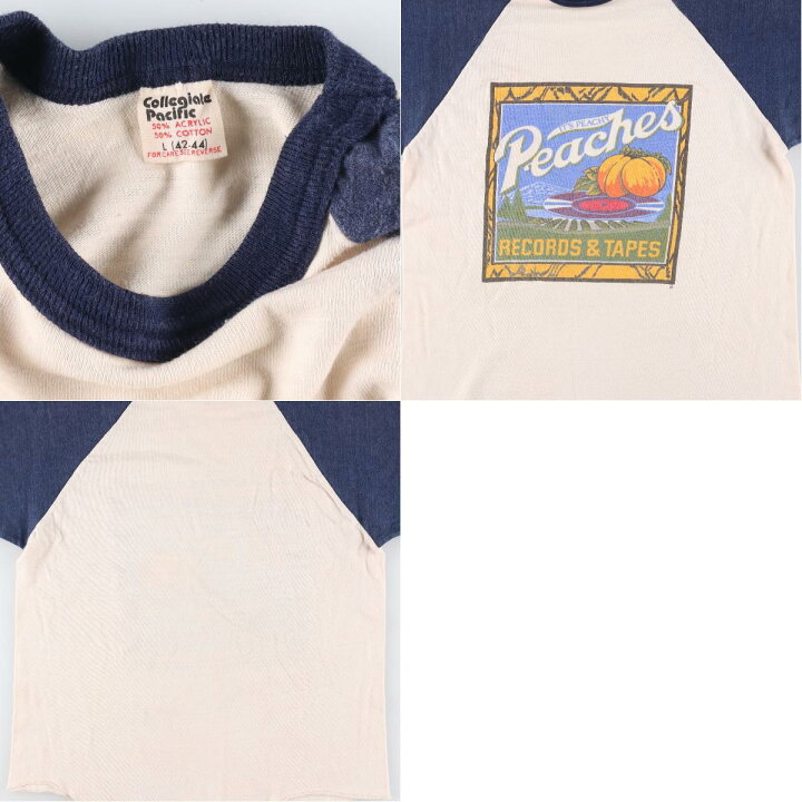 楽天市場】古着 80年代 Collegiate Pacific 七分袖 ラグランTシャツ 