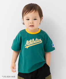 ゆうパケ送料無料 キッズ MLB 半袖 Tシャツ ドジャース ヤンキース レッドソックス メッツ アスレチックス メジャーリーグ LA NY 男の子 女の子 ワンポイント 子供服 綿100％ スポーツ ワイド ビッグ 公式 グッズ 夏服 野球 100 110 120 130 140 150 160cm [M便 1/2]