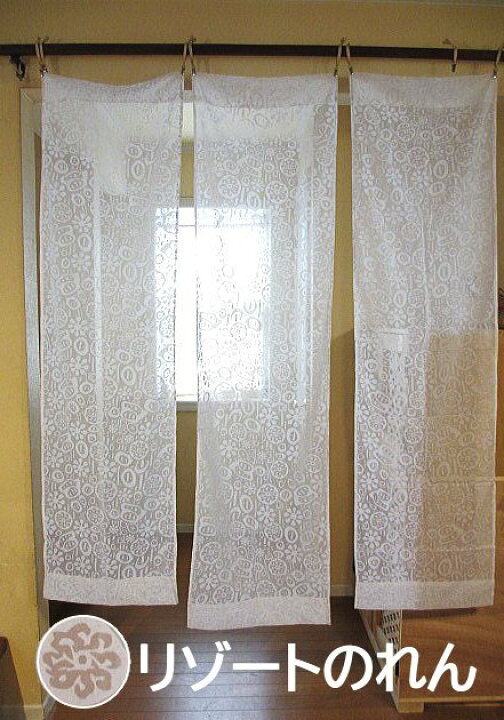 楽天市場 のれん 北欧 おしゃれ 可愛い ロング丈 ロング 花柄 間仕切り アジアン バリ ハワイアン リゾート 幅 45 丈 170 のれん花柄 カーテン ホワイト 白 レース 風 フラワー モダン かわいい リゾートカーテン インテリア デザイン布 リゾートのれん ホワイトデザイン