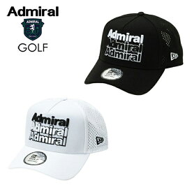 ADMIRAL GOLF (アドミラル ゴルフ) NEWERAコラボ キャップ [メンズ] ADMB4A14【WHT/BLK／F】ホワイト ブラック ニューエラ CAP 帽子 ゴルフ用品 ギフト