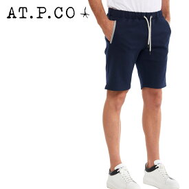 【50%OFF】AT.P.CO (アティピコ) スウェット ショーツ [メンズ] ポリエステル63%、レーヨン33%、ポリウレタン4% 【NVY(790)／XS・S・M・Lサイズ】ネイビー ショート ハーフ パンツ ジャージ ストレッチ