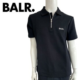 BALR. (ボーラー) 半袖 ポロシャツ [メンズ] B1122.1033 Q-SERIES REGULAR FIT POLOSHIRT 【BLK／S・M・L・XL】 ブラック ハーフジップ ショートスリーブ 並行輸入品 【メール便対応】