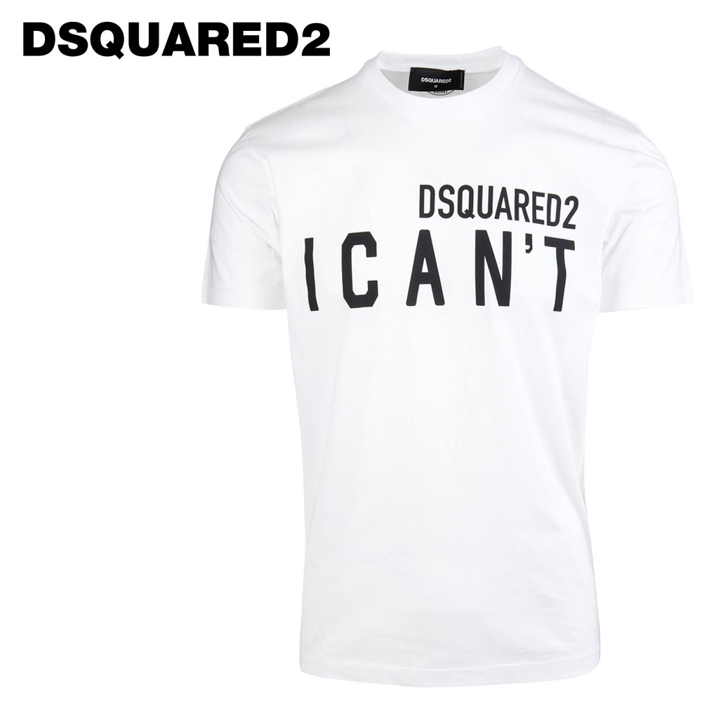【45%OFF】DSQUARED2 (ディースクエアード) ロゴ Tシャツ [メンズ] S74GD0859 I Can'T Cool  T-Shirt【WHT／S･M･L･XL･XXL】 ホワイト 半袖 クルーネック　【あす楽】 | JAM Collection