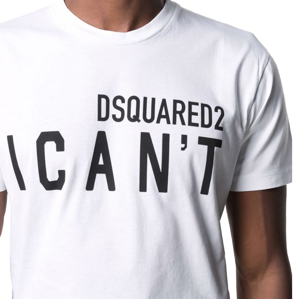 【45%OFF】DSQUARED2 (ディースクエアード) ロゴ Tシャツ [メンズ] S74GD0859 I Can'T Cool  T-Shirt【WHT／S･M･L･XL･XXL】 ホワイト 半袖 クルーネック　【あす楽】 | JAM Collection