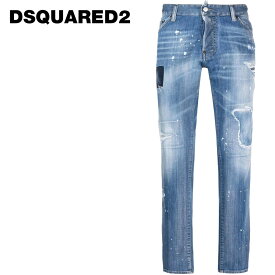 【店内全品ポイント10倍！】DSQUARED2 (ディースクエアード) クールガイ ジーンズ [メンズ] S74LB1252 COOL GUY JEANS【DNM／42・44・46・48・50】 ダメージ リペア デニム パンツ レギュラーフィット ストレッチ イタリア製 並行輸入品