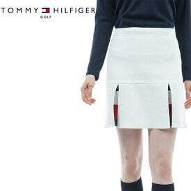 【60%OFF】TOMMY HILFIGER GOLF (トミーヒルフィガー ゴルフ) ボックスプリーツ ニットスカート [レディース] THLA268【WHT(00)／XS・S・Mサイズ】 ホワイト ゴルフウェア