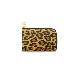 JAM HOME MADE ジャムホームメイド 沖嶋 信 - SO (Shin Okishima) モデルウォレット -LEOPARD.YELLOW- / ミニウォレットト メンズ レザー ヒョウ柄 アニマル 人気 おすすめ 薄型 プレゼント ギフト 小銭入れ L字