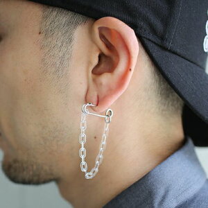 JAM HOME MADE ジャムホームメイド “ア” からクラシックピン ピアス M メンズ レディース フープ ピアス シルバー 安全ピン 片耳 プレゼント