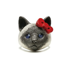 ハローキティ/Hello Kitty JAM猫 フェイス リング / 指輪 公式 コラボ ブランド メンズ レディース ユニセックス 現代の名工 サファイア シャムネコ ファングッズ