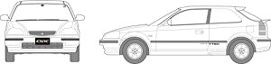 tW~͌^ 1/24 C`AbvV[Y No.184 Honda ~NVrbN SiR '96 EK4 ID-184yꌧ֔słz