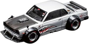POP RACE x Enigma 1/64 SKYLINE GT-R V8 DRIFT (HAKOSUKA) METALLIC SILVER �����i PRE005�y���ꌧ�֔����s�ł��z