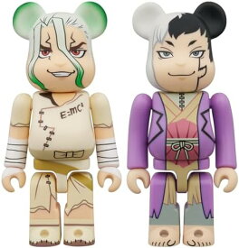 メディコム・トイ BE＠RBRICK ベアブリック アニメ『Dr.STONE』 石神千空 & あさぎりゲン 2PCS SET 各全高:約70mm ノンスケール 塗装済み 完成品 フィギュア【沖縄県へ発送不可です】