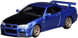 �t���[�X�^�C�� (FREESTYLE) MOTORHELIX 1/64 NISSAN SKYLINE GT-R (R34) V-SPEC II CUSTOMIZED �J�[�{���{���l�b�g Bayside Blue �����i M63450�y���ꌧ�֔����s�ł��z