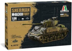 イタレリ 1/56 WW2 アメリカ M4A3E8 シャーマン イージーエイト プラモデル IT25772【沖縄県へ発送不可です】