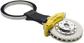 AUTOartDESIGN ブレーキディスク・キーチェーン 6-POT イエローキャリパー【配送日時指定不可】