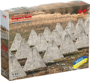 アイシーエム(ICM) 1/35 対戦車障害物 Dragon's teeth プラモデル 35746 (情景)【沖縄県へ発送不可です】