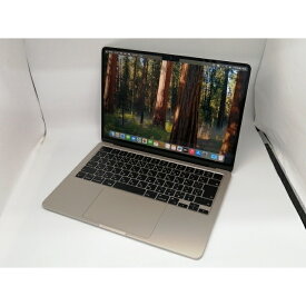 【中古】Apple MacBook Air 13インチ M2(CPU:8C/GPU:8C) 8GB/256GB スターライト MLY13J/A (M2,2022)【川越クレアモール】保証期間1ヶ月【ランクA】