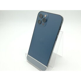 【中古】Apple au 【SIMロック解除済み】 iPhone 12 Pro 256GB パシフィックブルー MGMD3J/A【柏】保証期間1ヶ月【ランクA】