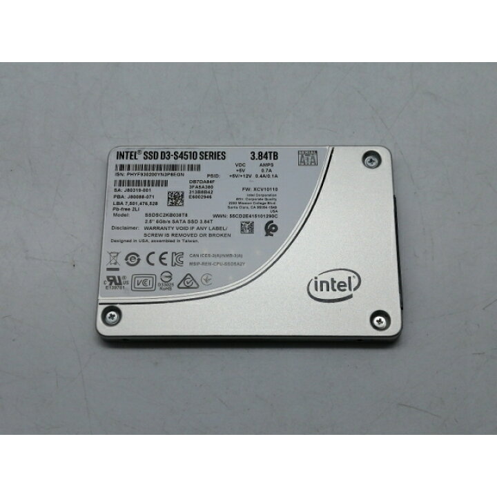 楽天市場】【中古】Intel SSD D3-S4510 シリーズ SSDSC2KB038T8 3.8TB 