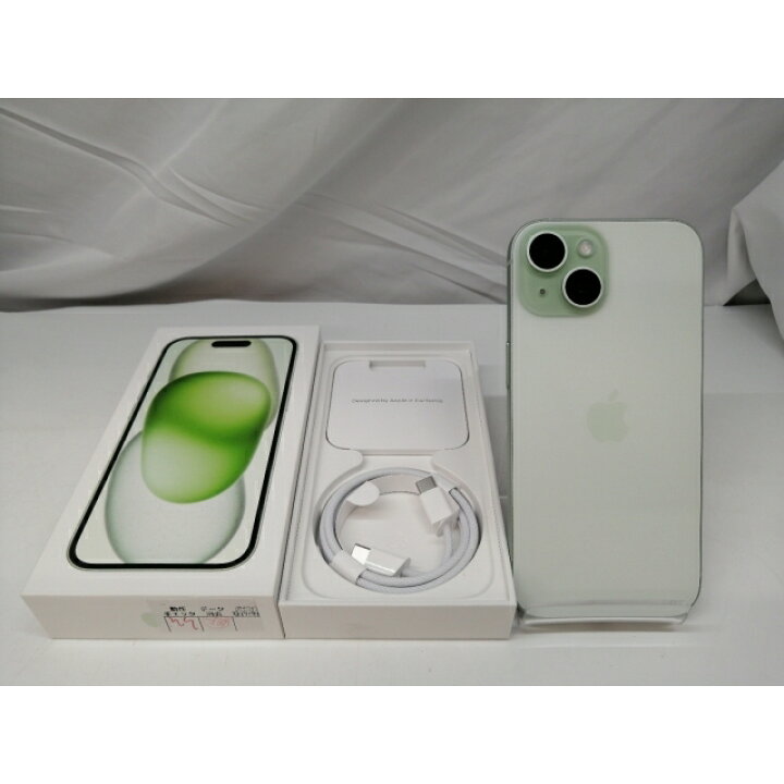 中古】Apple docomo 【SIMフリー】 iPhone 15 256GB グリーン MTMT3J/A 