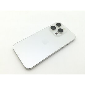 【中古】Apple SoftBank 【SIMフリー】 iPhone 15 Pro 128GB ホワイトチタニウム MTU83J/A【広島】保証期間1ヶ月【ランクA】