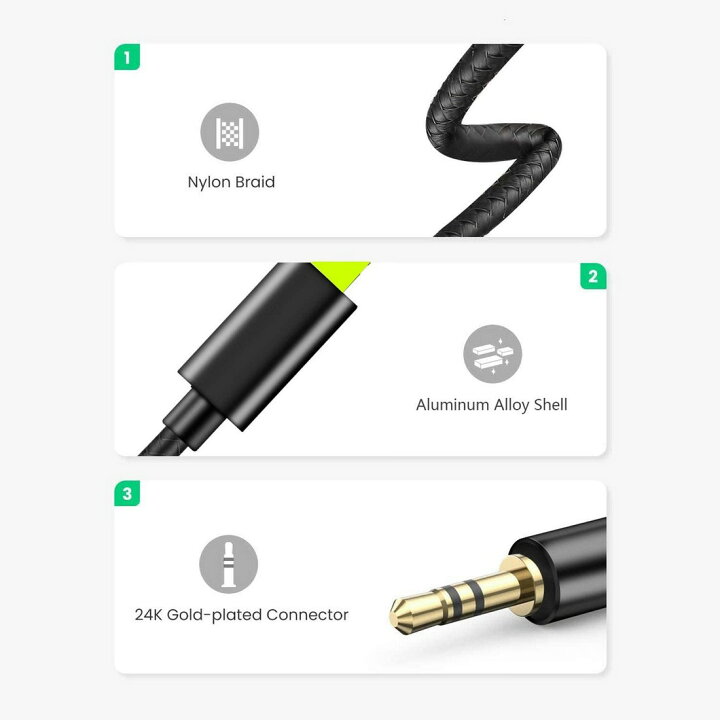 楽天市場 オーディオ変換ケーブル Iphone ライトニング To 6 35mm オス 標準プラグ オーディオケーブル To 1 4 Trsケーブル 変換ステレオミニプラグ Hifi ナイロン編組 ミキサー Cdプレーヤー スピーカー アンプ等の接続 代引き不可 Amor