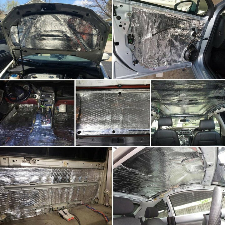 楽天市場 断熱シート 車 断熱材 車用断熱マット 遮音防音材料 断熱マット ドア断熱 アルミ箔 フォーム シルバー 熱反射 吸音 エンジン用 遮音材料 断熱 防音材料 厚さ5mm 100cm 0cm Amor