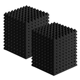 吸音材 防音 壁 50*50cm 厚さ5cm 24枚セット 防音材 ウレタン 高反発高密度 部屋防音 不燃 無害 減震 ピラミッド型