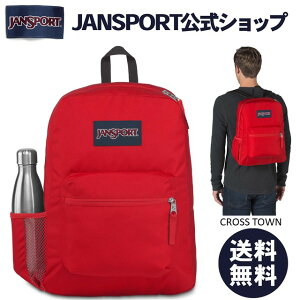 �y�����zJANSPORT �����b�N �W�����X�|�[�c CROSS TOWN - RED TAPE - JS0A47LW5XP �N���X�^�E�� ���b�h �� �W�����X�| �T�C�h�|�P�b�g �����Y ���f�B�[�X �y�� 26L �w�� ��l �V���v�� ���Z�� ��w�� �o�b�O