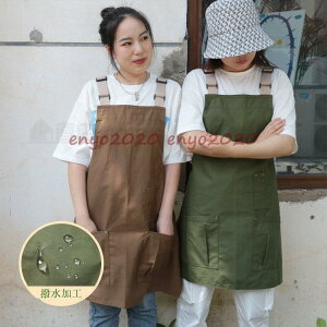 エプロン サロペット サロン カフェ クロス ワーク ブラック 男女兼用 男性用 女性用 前掛け 介護 キッチン用品 ショート丈 幼稚園 料理教室 クッキングエプロン