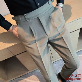 スラックス メンズ 紳士服 アンクルパンツ スリム 九分丈 細身 ハイライズ 清潔感 白パンツ 爽やか キレイめ 通勤 オフィス スーツ ボトム ロングパンツ