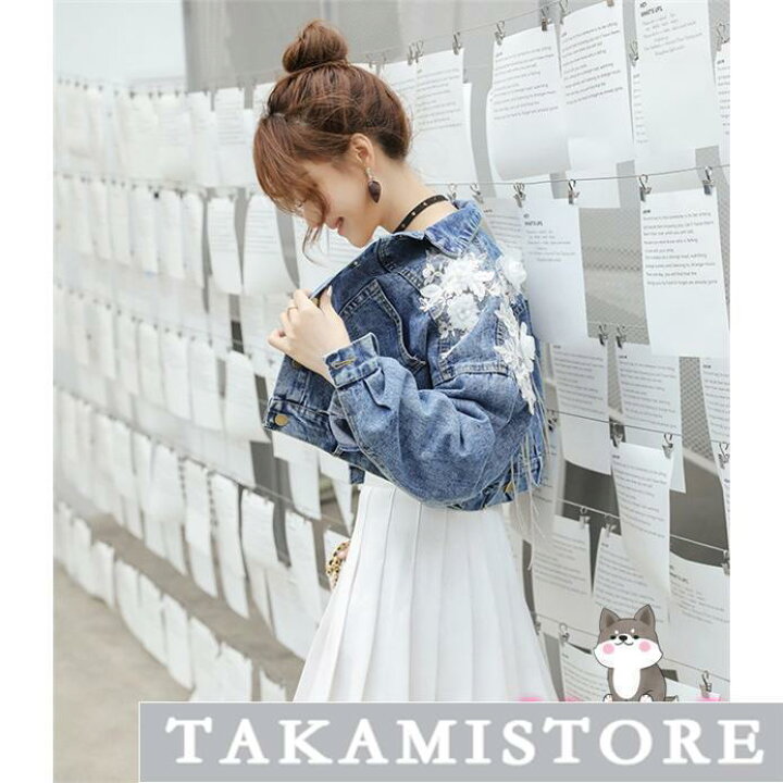 レア BREAKER JEANS Gジャン デニム 花柄 ショート丈 レトロ 楽天市場 