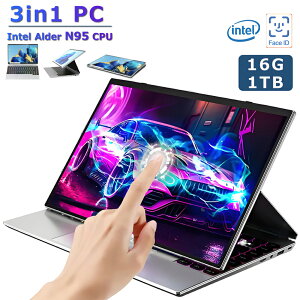 3in1 PC�y2025�V�i�E3�N�ۏ؁z�m�[�g�p�\�R�� WPS�t�� �V�i �p�\�R��PC Windows11PRO �^�u���b�gpc 3in1PC �^�b�`�X�N���[�� ��13����intel CPU N95 16GRAM 256G~1TB M.2NVME SSD �X���C�h/�C���o�[�g�^ 14�C���` �t��