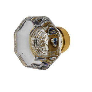 Decotoday クリスタルガラス製つまみ1-3/4” オクタゴナル