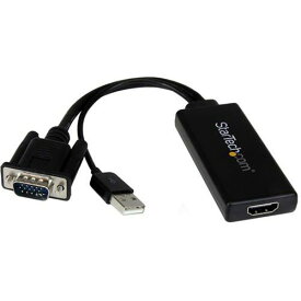 VGA?HDMI変換アダプター(USBオーディオ＆バスパワー対応) ポータブルアナログRGB(VGA) 1個