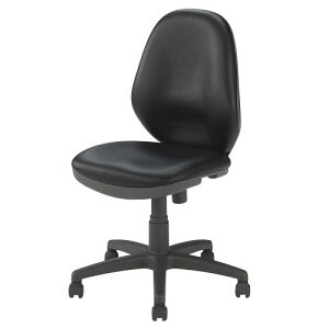 【送料無料】【個人宅届け不可】【法人(会社・企業)様限定】OAチェア ハイバック ビニールレザー 肘なし ブラック 1脚