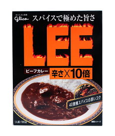 【送料無料】★まとめ買い★　グリコ　LEEレトルトカレー 辛さ10倍　180g　×30個【イージャパンモール】