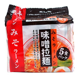【送料無料】★まとめ買い★　スナオシ　味噌拉麺　5食パック　420g　×18個【イージャパンモール】