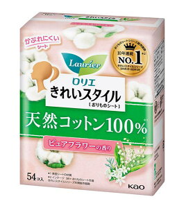【送料無料】★まとめ買い★ ロリエ きれいスタイル天然コットン100%ピュアフラワーの香り 54コ入 ×24個【イージャパンモール】