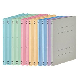 【送料無料】【個人宅届け不可】【法人（会社・企業）様限定】フラットファイルE(エコノミー)　A4タテ　150枚収容　背幅18mm　7色アソートパック　1パック(12冊)