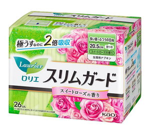 ★まとめ買い★ 花王 ロリエ スリムガード ローズの香り 多い昼-ふつうの日用羽つき 26コ入 ×16個【イージャパンモール】