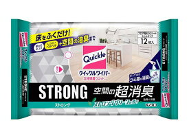 【送料無料】★まとめ買い★　花王　クイックルワイパー　立体吸着ウエットシートストロング空間の超消臭　12枚　×20個【イージャパンモール】
