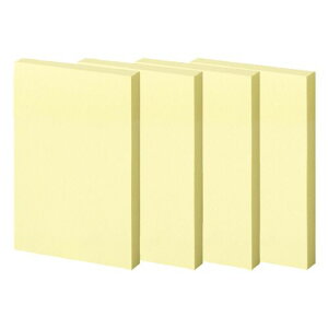 強粘着ふせん 75×50mm パステルカラー・イエロー 1セット(30冊:10冊×3パック)