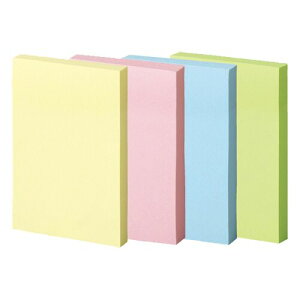 【送料無料】【個人宅届け不可】【法人(会社・企業)様限定】強粘着ふせん 75×50mm パステルカラー・4色 1セット(30冊:10冊×3パック)【イージャパンモール】
