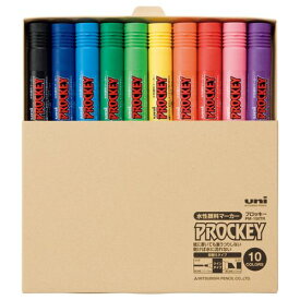 水性マーカープロッキー　詰替タイプ　太字角芯+細字丸芯　紙箱入　10色(各色1本)　1パック